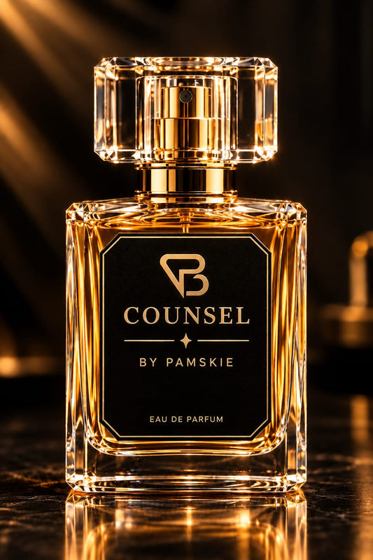 VANTOR Eau de Parfum by Pamskie Luxe in a black and gold glass bottle
